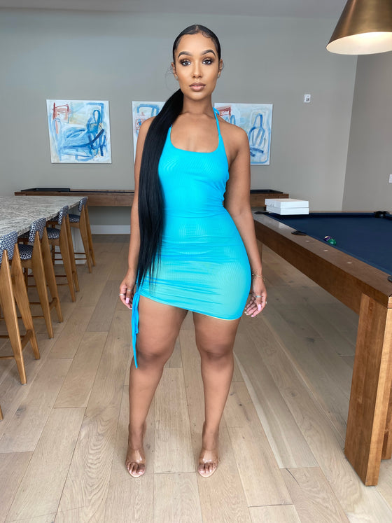 Turquoise Baddie Dress