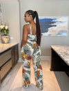 Tropical Taupe Jumpsuit